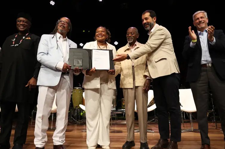 Brasília (DF) 22/08/2025 - A ministra da Cultura, Margareth Menezes, participa de cerimônia de celabração de 37 anos da Fundação dos Palmares. Foto: Valter Campanato/Agência Brasil
