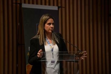 A secretária de Promoção, Atenção Primária e Vigilância em Saúde do Rio de Janeiro, Ana Luiza Caldas durante apresentação do balanço do Censo 2022, no Museu do Manhã